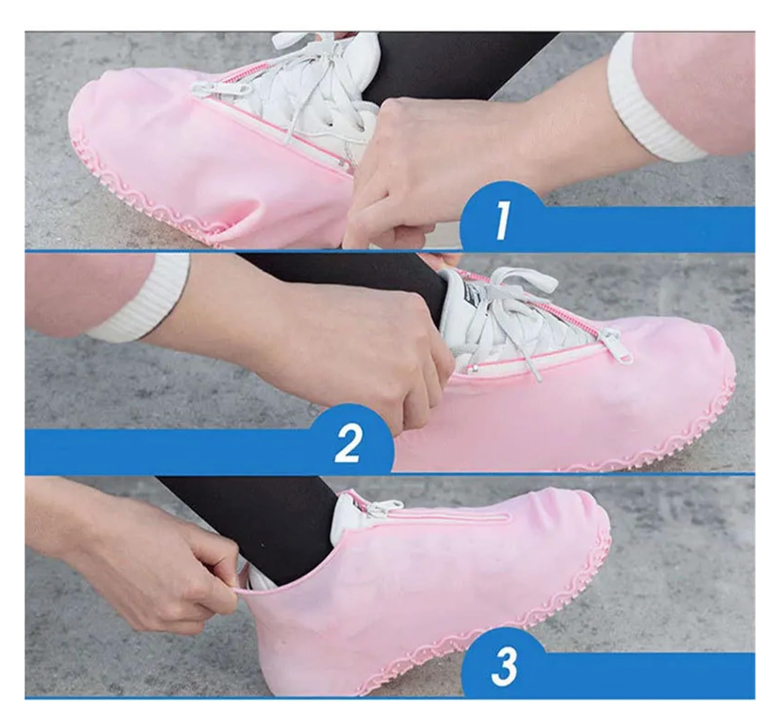 Copriscarpe impermeabili in silicone | Pioggia for ciclismo all'aperto di diverse dimensioni multicolori: copertura antiscivolo riutilizzabile impermeabile