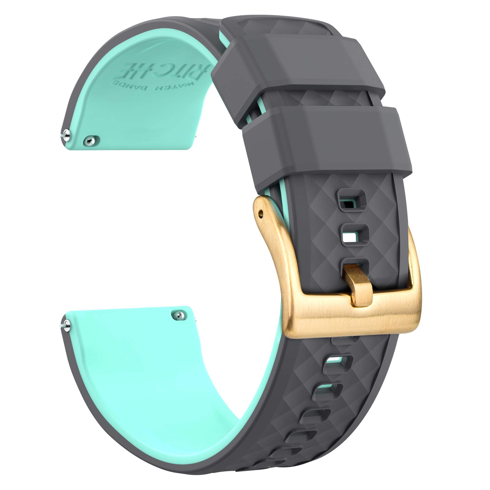 Ritche Christmas Gift Silicone Watch Bands 18mm 20mm 22mm 24mm Quick Release Rubber Watch Bands for Men, White Elephant Gifts, Stocking Stuffers For Men