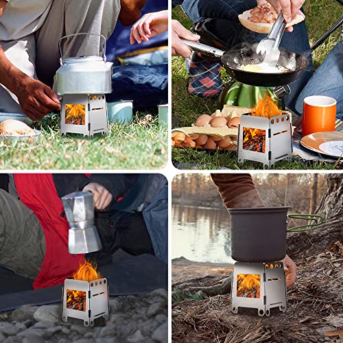 Lixada Camping Stove Wood Burning Stoves Portable Backpacking Stove Stainless Steel Alcohol Stove For Outdoor Camping Hiking Backpacking Picnic Bbq #TOP7
