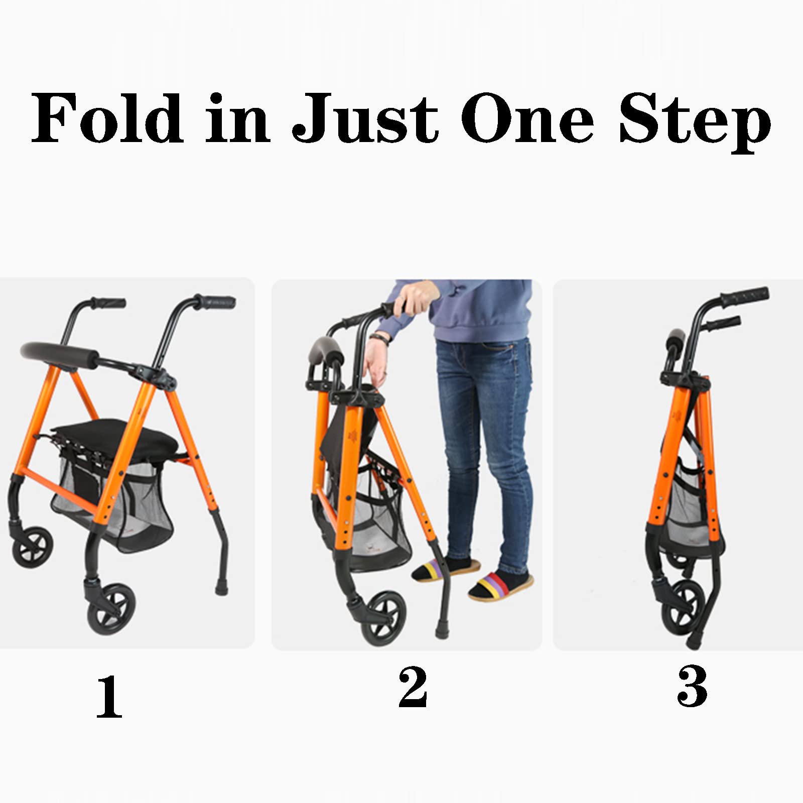Cestas para andadores para Personas Mayores con Asiento - Andador Cestas para andadores para Personas Mayores con Ruedas Cesta para andadores para Personas Mayores con Ruedas médic