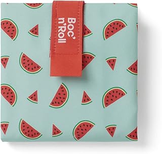 ROLL'EAT ® Boc'n'Roll Fruits | Reusable Sandwich Bag | Sandwich Container | Eco Friendly Food Bag | Reusable and Washable Sandwich Wrap | Watermelon Design