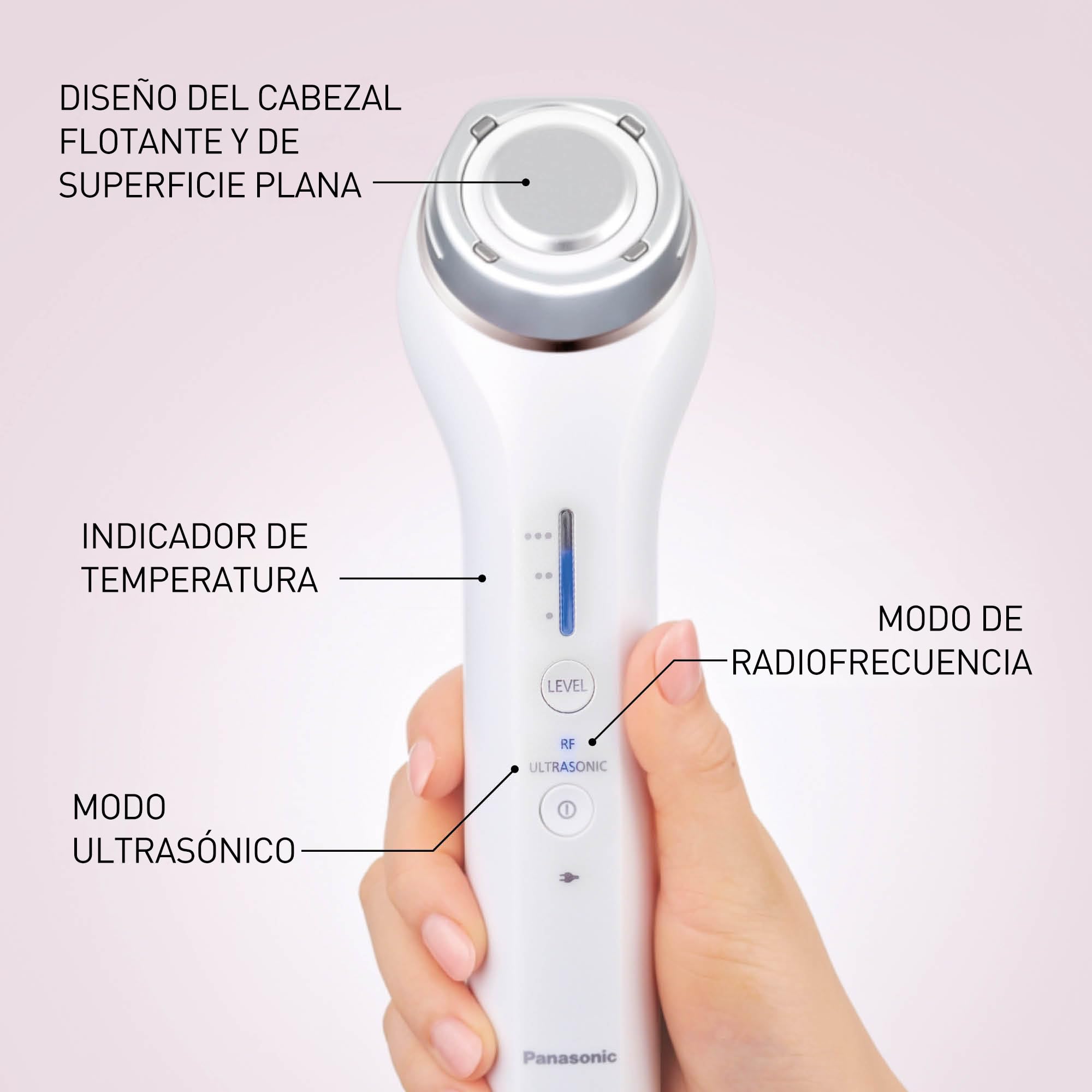 Panasonic EH-XR10NC803 Aparato facial avanzado con radiofrecuencia y tecnología ultrasónica, evita la aparicion de lineas de expresion, Color Blanco, Talla única