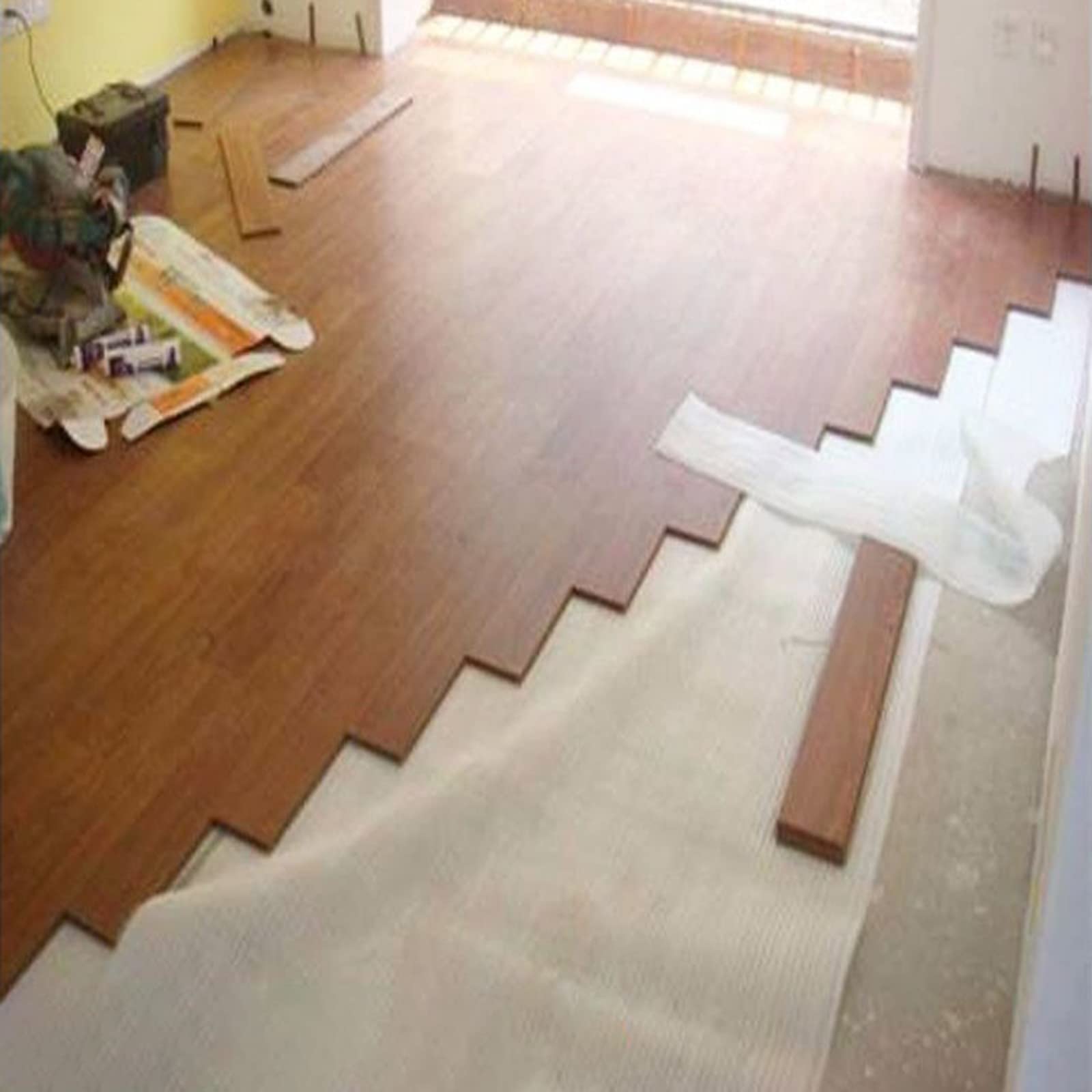 Espuma de Polietileno Base Aislante Suelo Laminado 2 mm de Espesor Base para Suelos de Parquet y Laminados con Protección contra La Humedad(Size:1 * 30m)