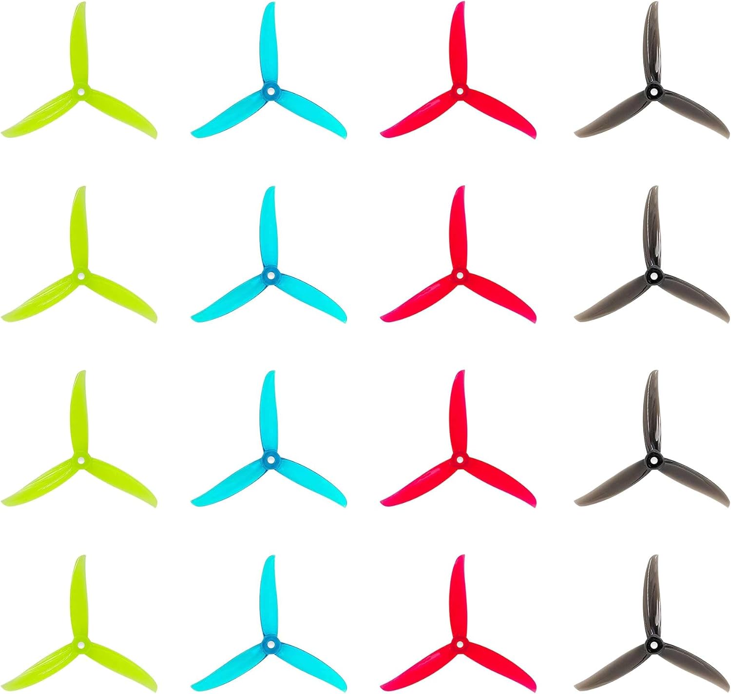 16pcs Fpv Drone Props Propeller: Gemfan Vannystyle 5136 FPV Propellers 5.1 inch Tri-Blade PC Props Compatible with 2207 Motors for RC Drone Freestyle