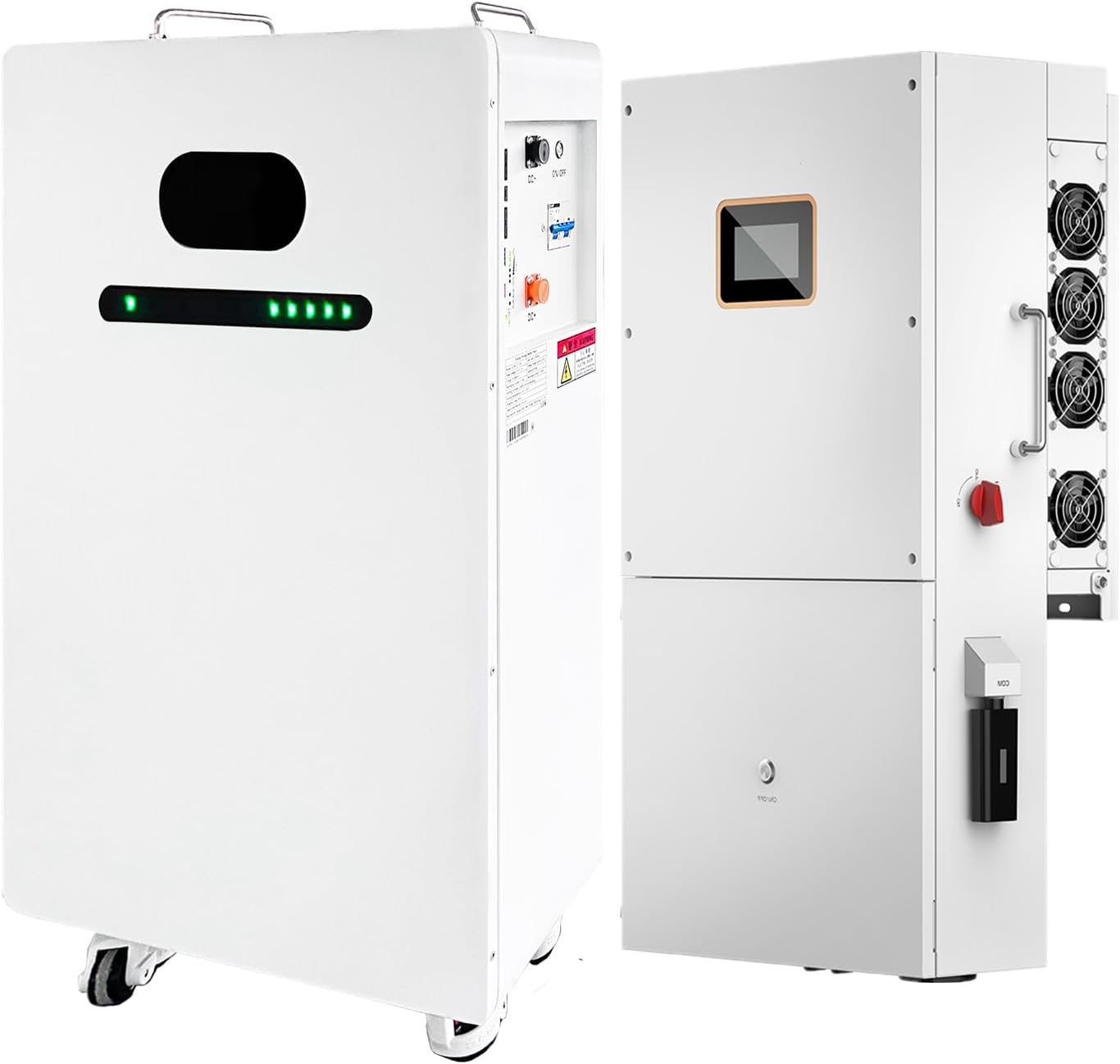 10KW 48V Lithium Battery LifePO4 Hybrid Solar System Storage Backup White 10kw Hybrid Inverter+20kwh Battery