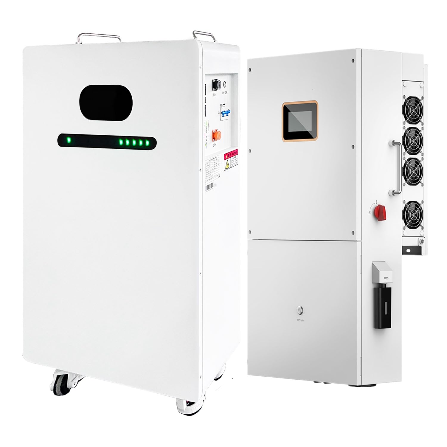 10KW 48V Lithium Battery LifePO4 Hybrid Solar System Storage Backup White 10kw Hybrid Inverter+20kwh Battery
