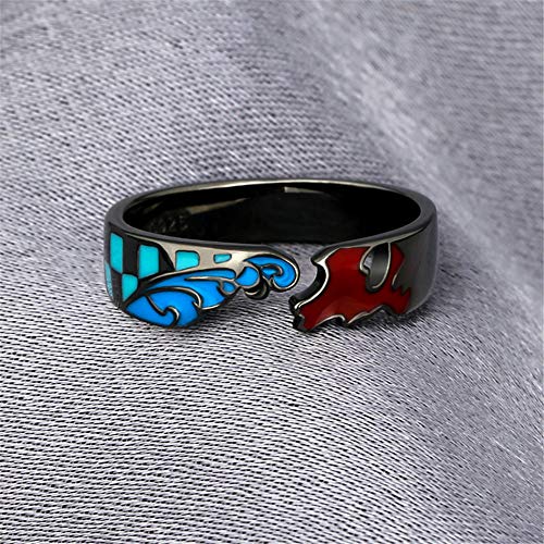 Anime Demon Tanjirou Finger Ring Fashion Silver Rings Cosplay Props Jewelry #TOP1
