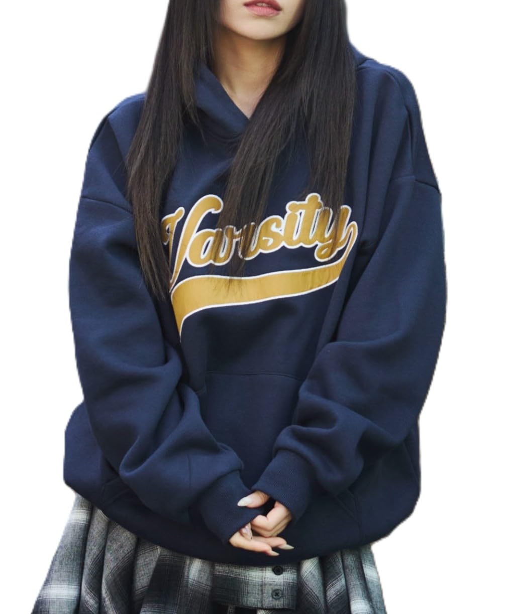 [ウィゴー] 裏起毛 グラフィック ビッグ パーカー スウェット トップス トレーナー 服 秋服 冬服 ギフト カジュアル ストリート レディース