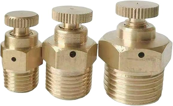 BSP Male Manual Air Release Valve, 1/8" 1/2" & M8/M10/M12, Heating System Vent Valve, PN1.6MPa1/4"