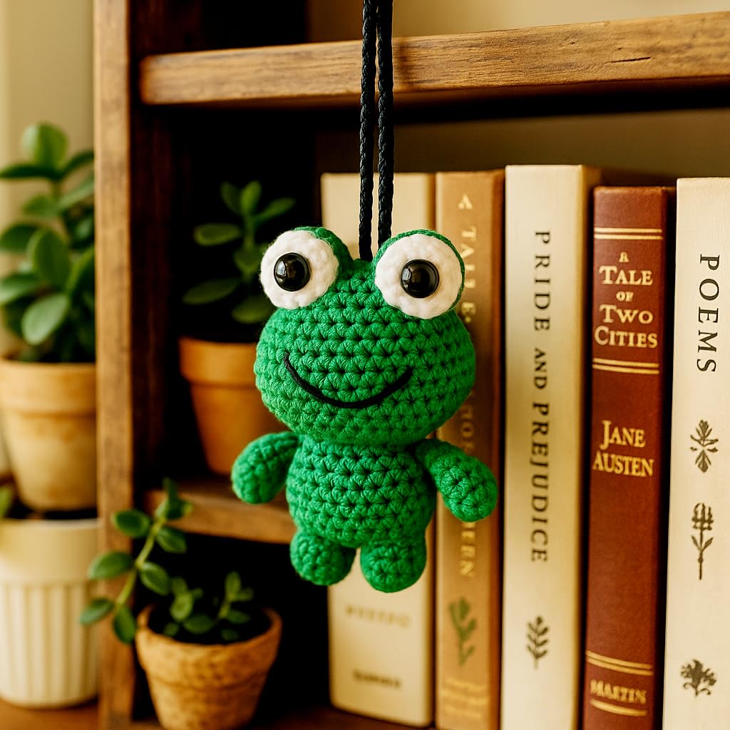 Amazon.com: Handmade Frog Crochet Car Rear View Mirror Holder