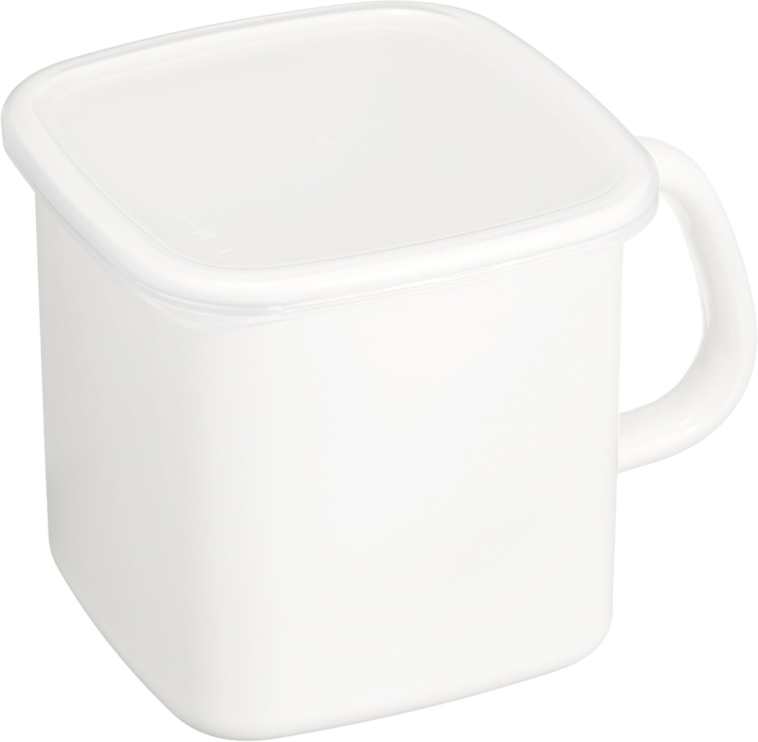 Nodahoro MS-12K White Series Storage Container, Storage Container with Handle, Square L, Seal Lid Included, Made in Japan