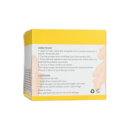 Miniatura 3 de NEUTRIHERBS Exfoliante facial de cúrcuma, crema exfoliante con vitamina C, suaviza, ilumina la piel, 1.76 onzas