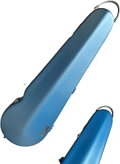 COYOUCO Violin Case, Ultra-Light Violin Case with High Hardness Aerospace Composite Material - 1.6Kg, Universal Fit for 3/4 And 4/4 Sizes, Blue Series,B