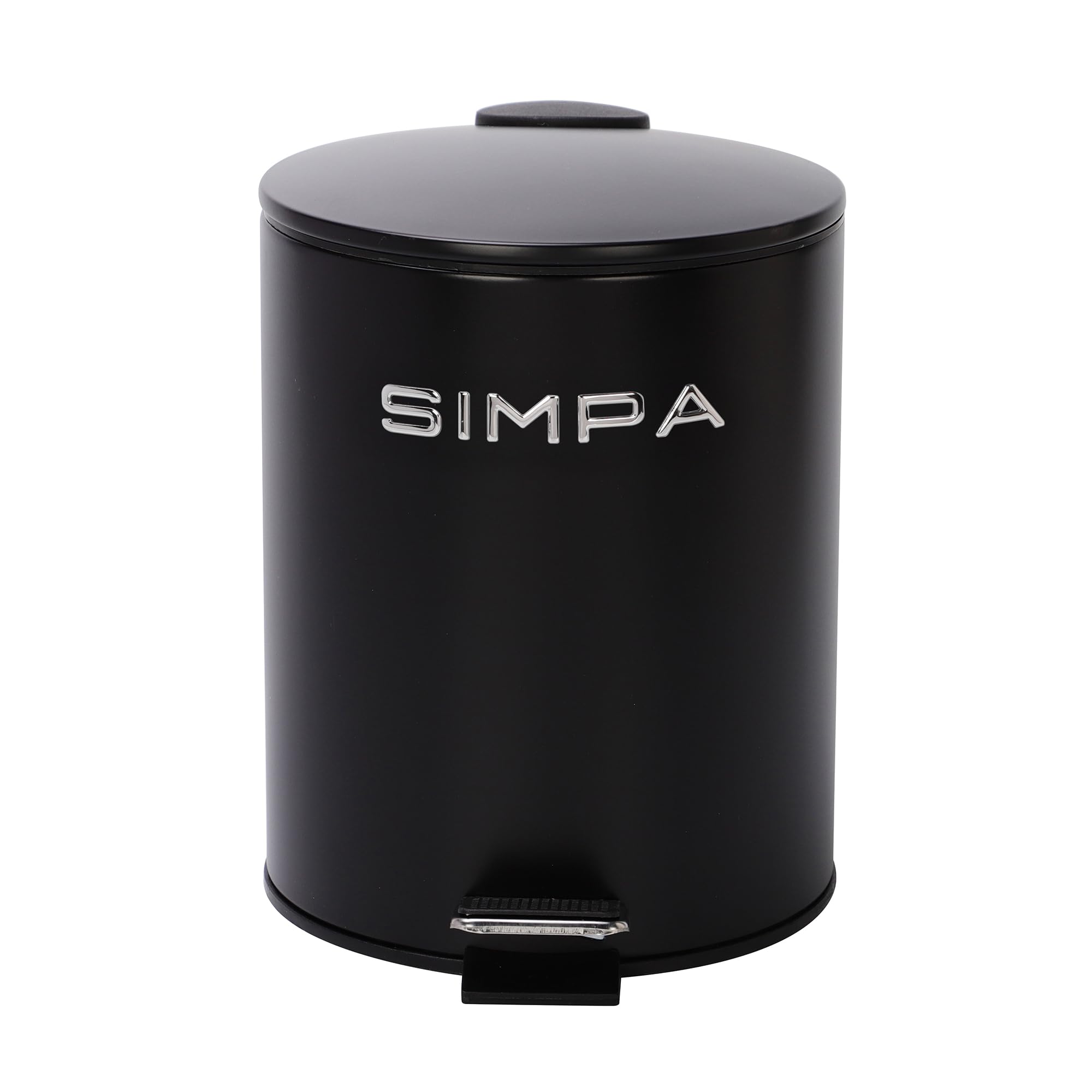 simpa 5L 5 Litre Matt Black Slim Soft-Closing Pedal Dustbin. — image 1