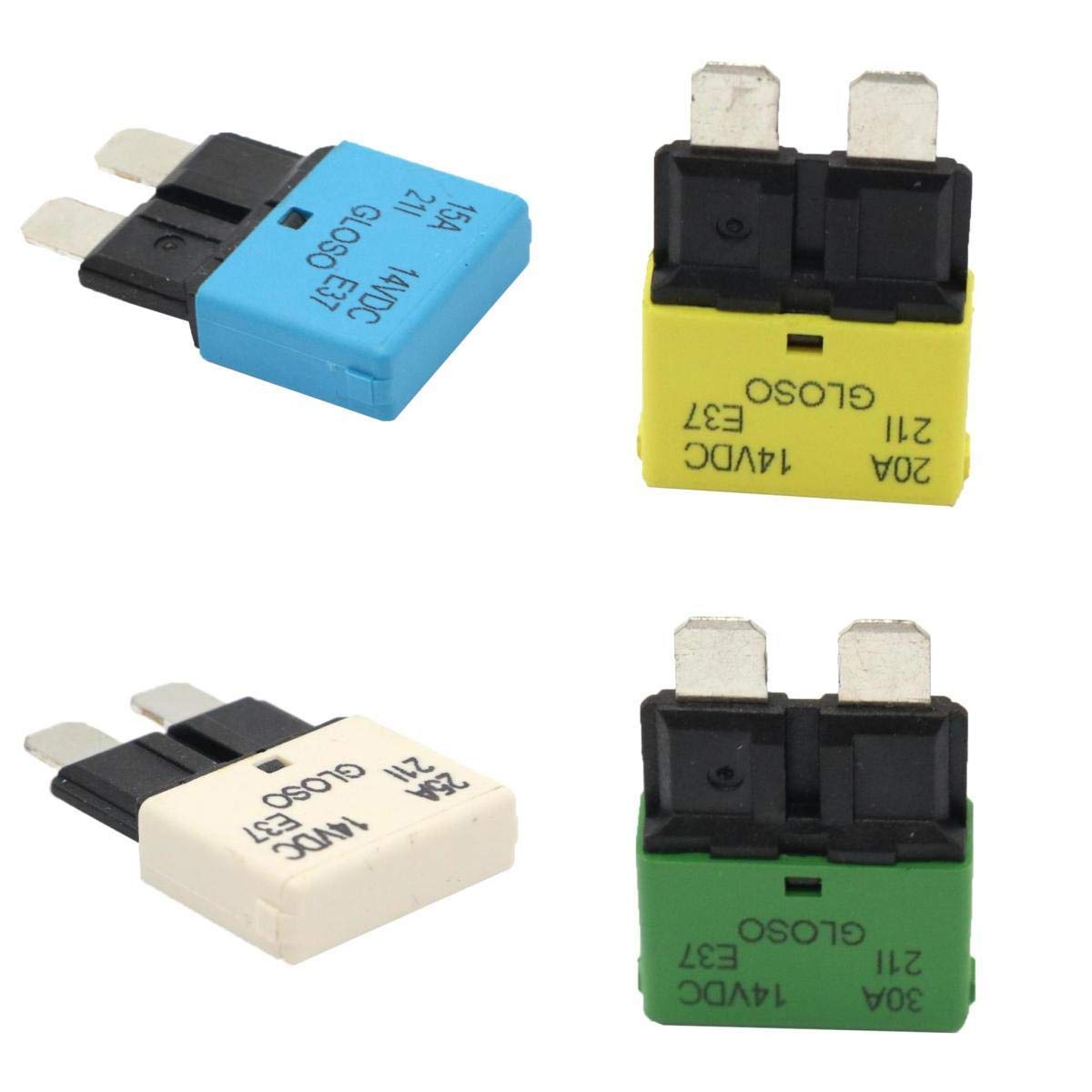 The Style Sutra 4Pack Blade Fuse Circuit Breaker Automatic Reset Marine 30A/25A/20A/15A|Motors | Parts & Accessories | Car Electronics |4 Pieces Circuit Breaker Fuse-image-49
