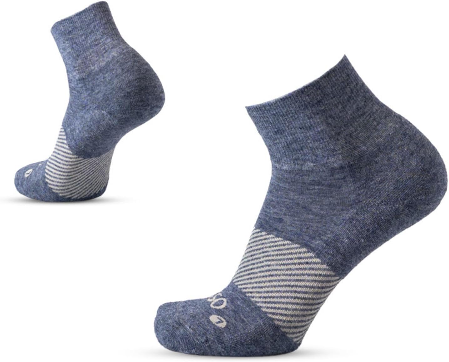 OS1st Wicked Comfort Merino Wool Quarter Crew Socks – Max Cushion, Light Compression, Blister Protection, Breathable