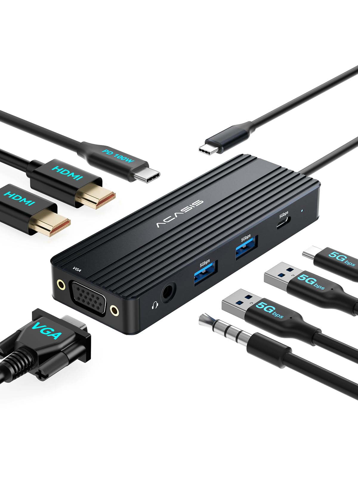 あさん専用　ayn USB-C 8 in 1 Gaming Dock 本体 Amazon.com: ACASIS USB C Docking Station Dual Monitors,8-in-1