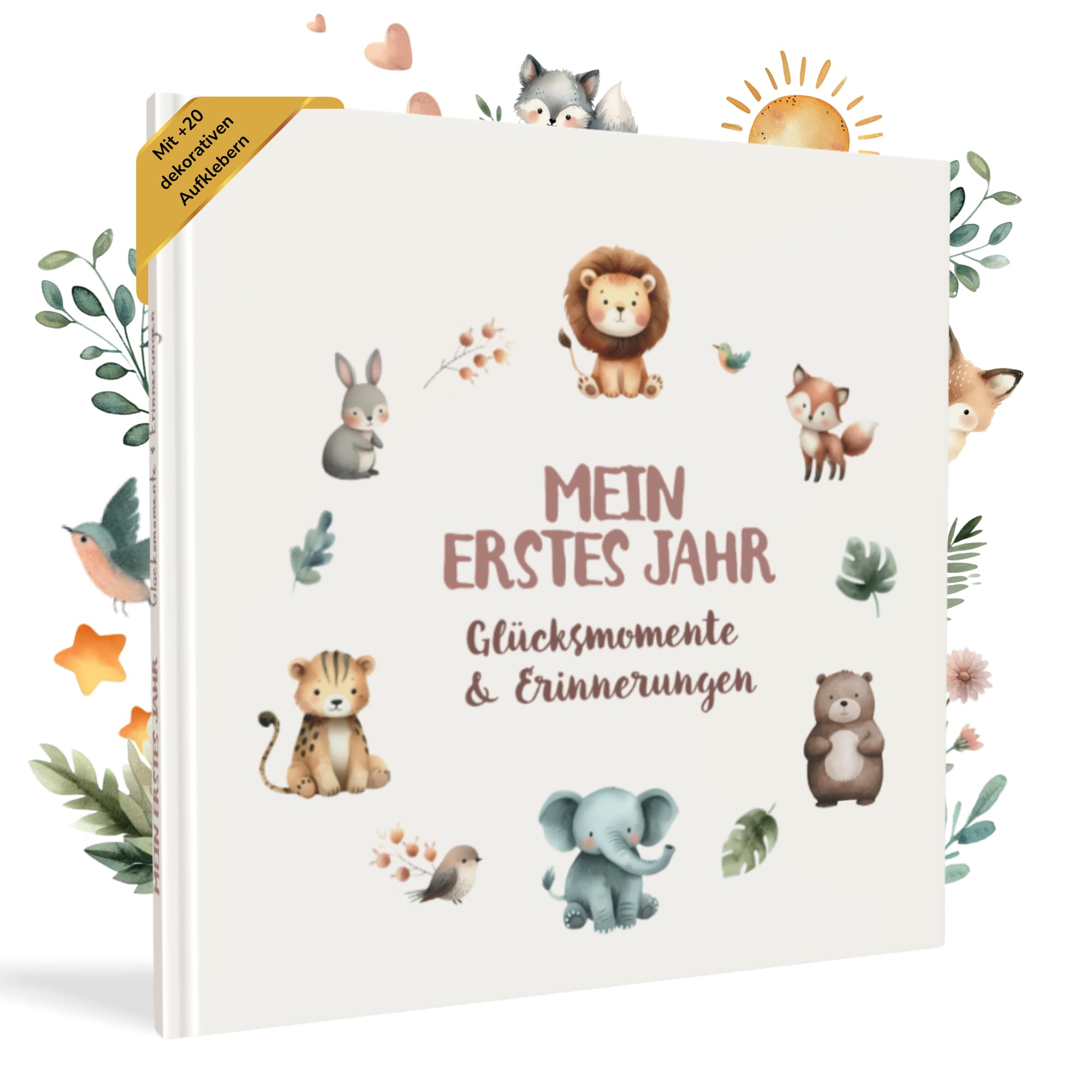 HUBORNS – Libro de nacimiento y recuerdos del bebé hasta los 5 años, álbum de fotos y diario infantil, regalo original para recién nacidos, baby shower y padres primerizos (Amigos, Español) — view 8