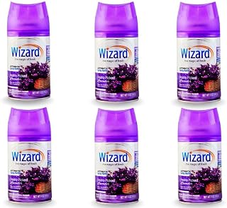 6 WIZARD AUTOMATIC SPRAY REFILLS 5 oz FRESHLEY PICKED LAVENDER