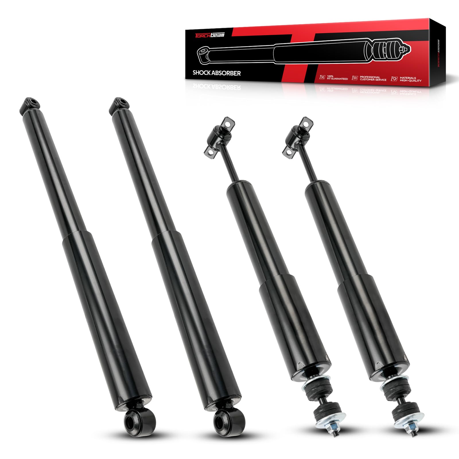 Torchbeam Front and Rear Shock Absorbers Suspension Struts Replacement for Ford Ranger 1998-2011, Mazda B3000 1998-2007, Mazda B4000 1998-2009 341302 * 2/344079 * 2 4 PCS