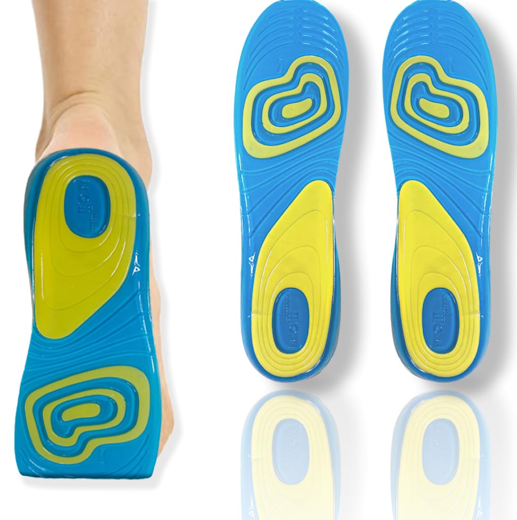 Plantillas de Gel adaptables para cualquier talla de zapato de niños, hombre o mujer. Descanso para los pies en tu actividad diaria, deportiva o de ocio. (32-38)