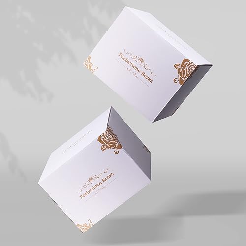 Miniatura 4 de Perfectione Roses Forever - Rosas reales en una caja, rosa preservada que dura hasta 3 años, flores para entrega, regalos de primer cumpleaños, día