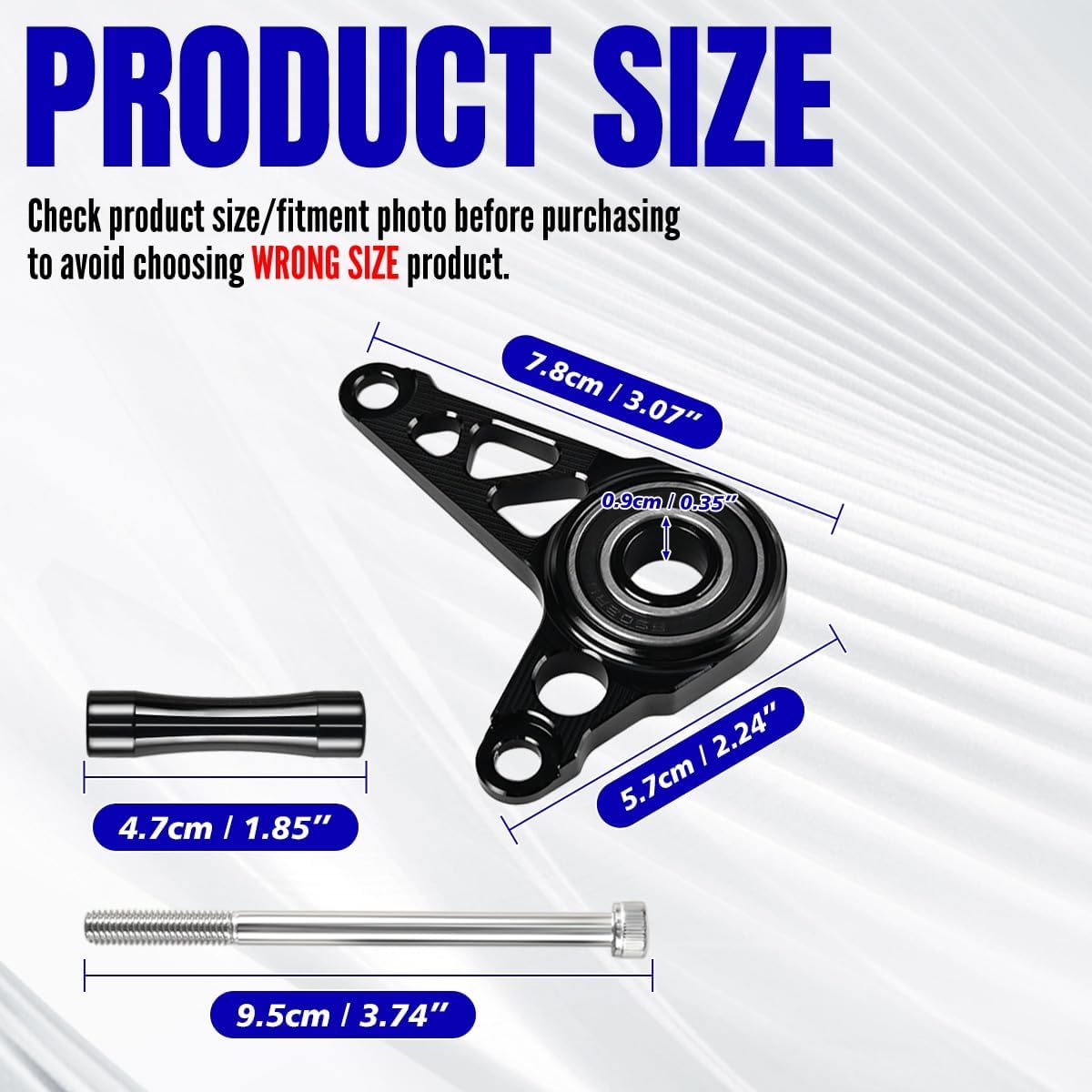 Canitu Shift Shaft Brace,Anodize CNC Billet Aluminum Shifter Support Holder Sprocket Cover Carrier with 2 Bolts Support Bracket for Honda Grom Monkey 125 2022+ for Honda CT Trail 125 2023+ (Black)