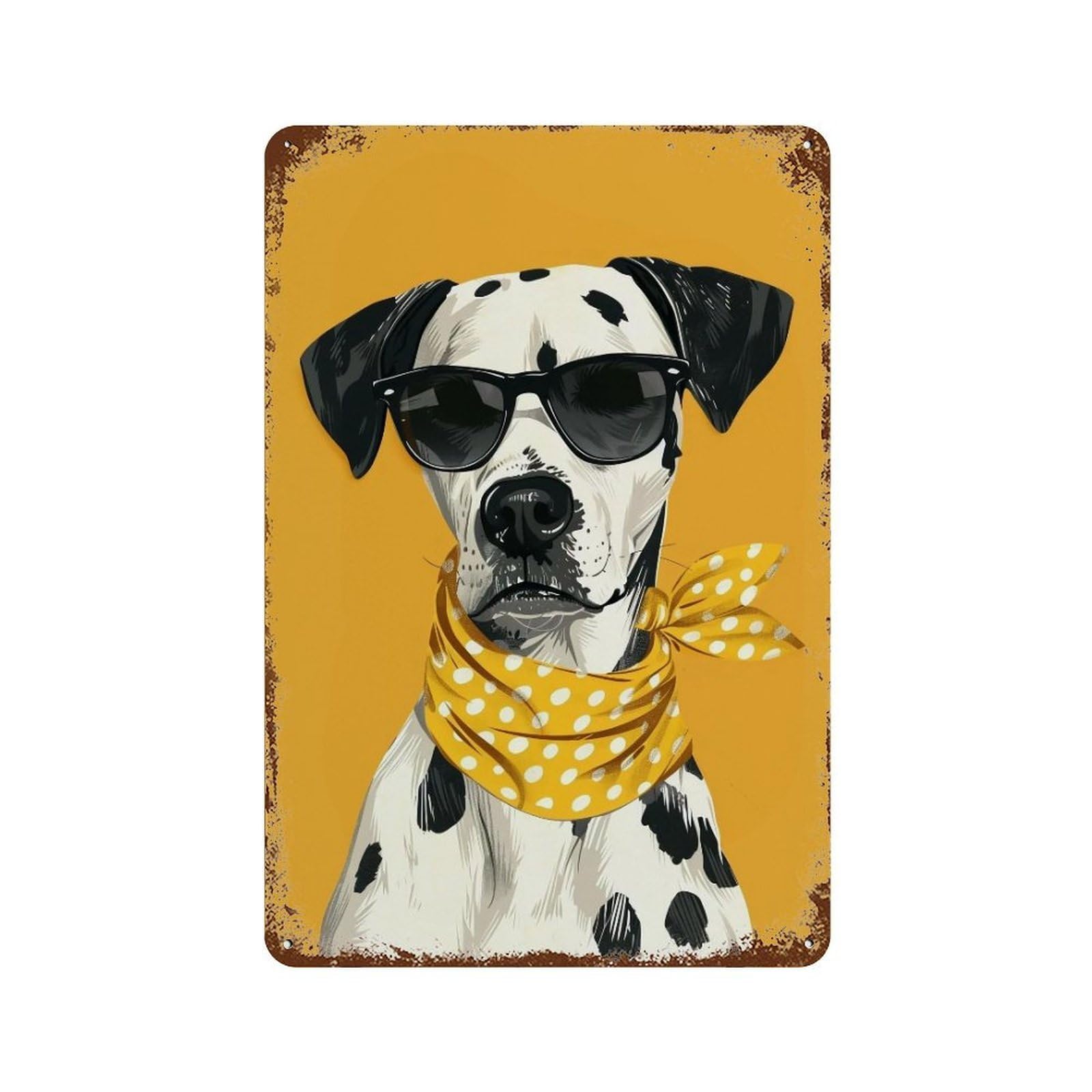 HDURYEYRYY Cool Bandana Beagle 01 Wall Retro Iron Vintage Art Metal Tin Sign Poster Modern Home Cofffee Club Art Bar Shop Decor 30x20cm