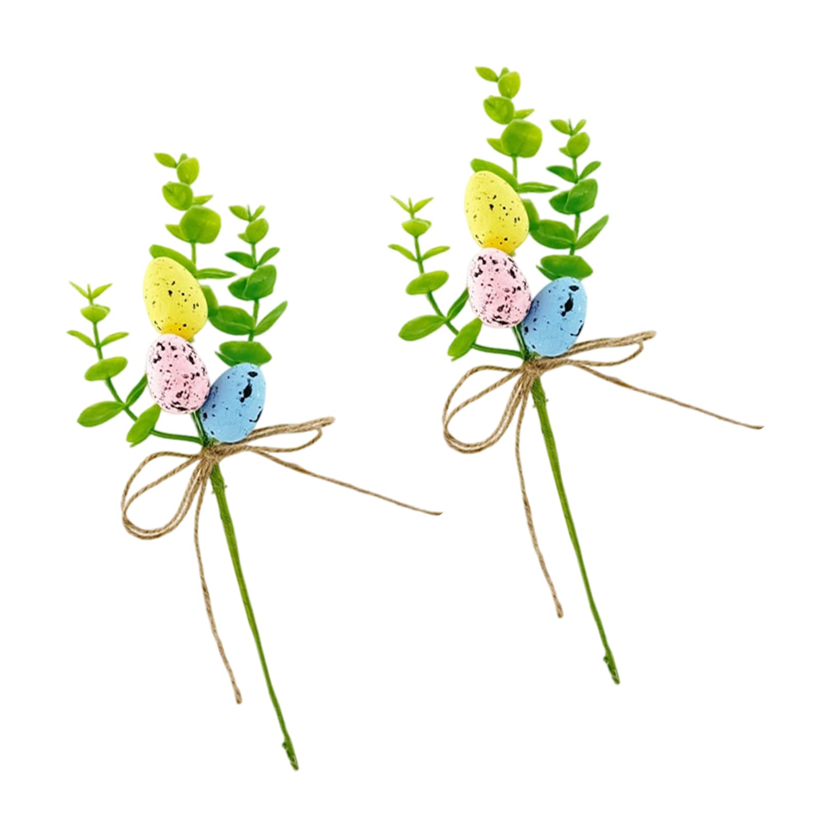 Tsophreniq Colorful Eggs Tree Branch Artificial Bouquets Party Ornament Home Vase Decoration Spring Easter Bouquets Accessories