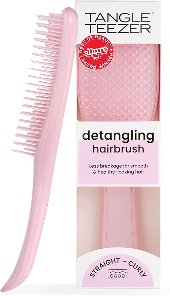 Tangle Teezer - Escova de cabelo desembaraçadora The Wet Detangler Millenial Pink para todos os tipos de cabelo, molhados. Cor: Rosa claro