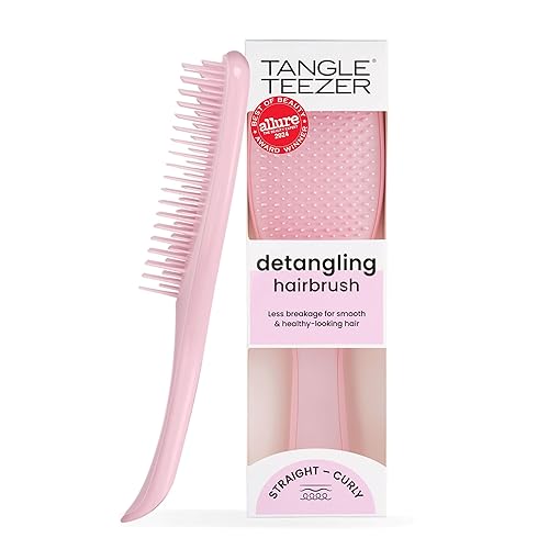 Tangle Teezer Ultimate Detangler Brush for Wet & Dry Hair, Eliminates Knots & Reduces Breakage for All Hair Types, Millennial Pink - Millennial Pink