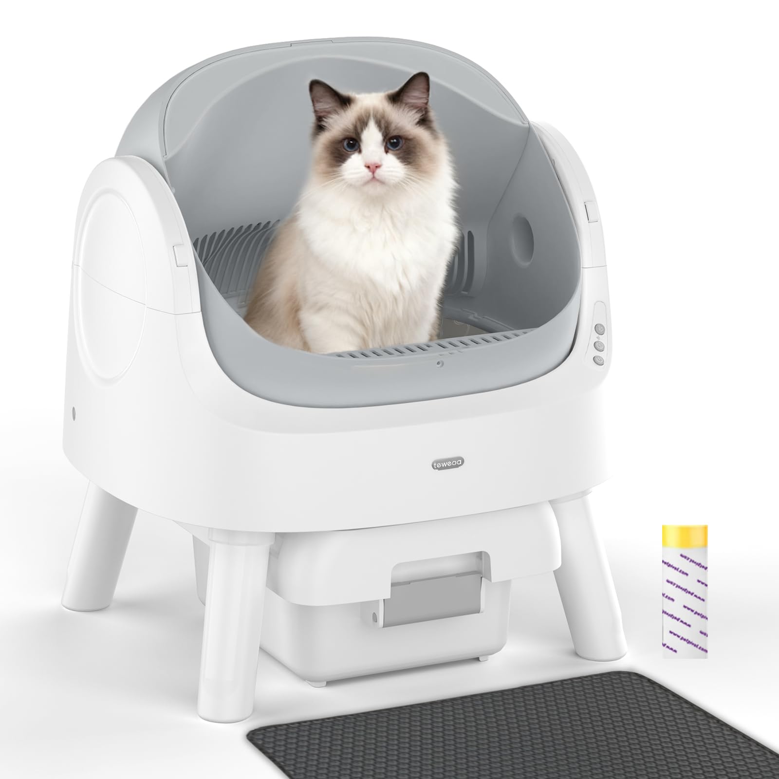 AutoScooper 11 Self Cleaning Cat Litter Box, Automatic Cat Litter Box for Multiple Cats, Integrated Safety Protection with Open-Top Design - The Ultimate Gift for Your Cat Friends