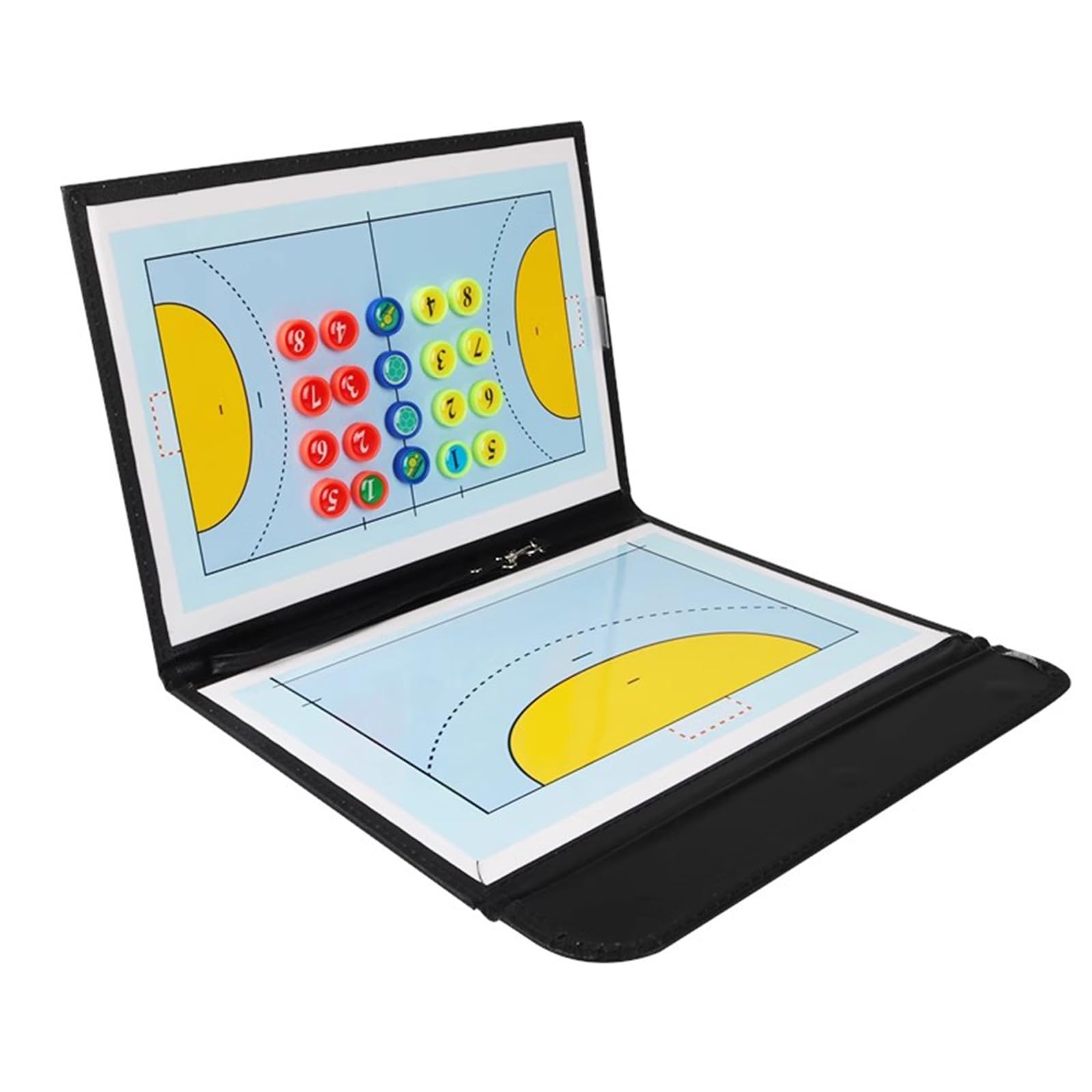 Pizarra Magnetica Balonmano, Tablero de Tácticas de Balonmano con Imanes Lapiceros, Carpeta Táctica Plegable, Pizarra de Entrenador, para Entrenamiento y Competición