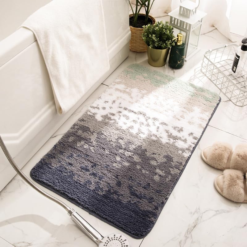 WUMEIJIAJU Alfombra de baño de 40 x 60 cm, antideslizante, gruesa y absorbente, alfombra de baño para baño, bañera y ducha, decoración del hogar (color mezclado)