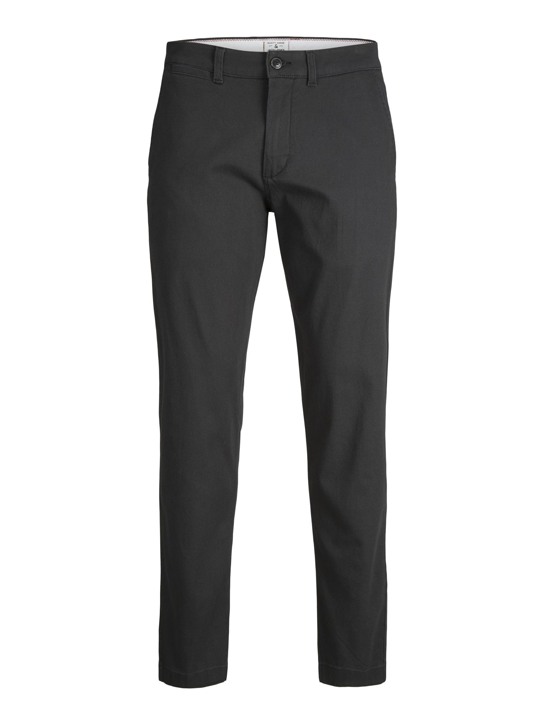 JACK & JONES Women's Jpstkane Jjdave Chino Trouser, Black, 29W x 32L