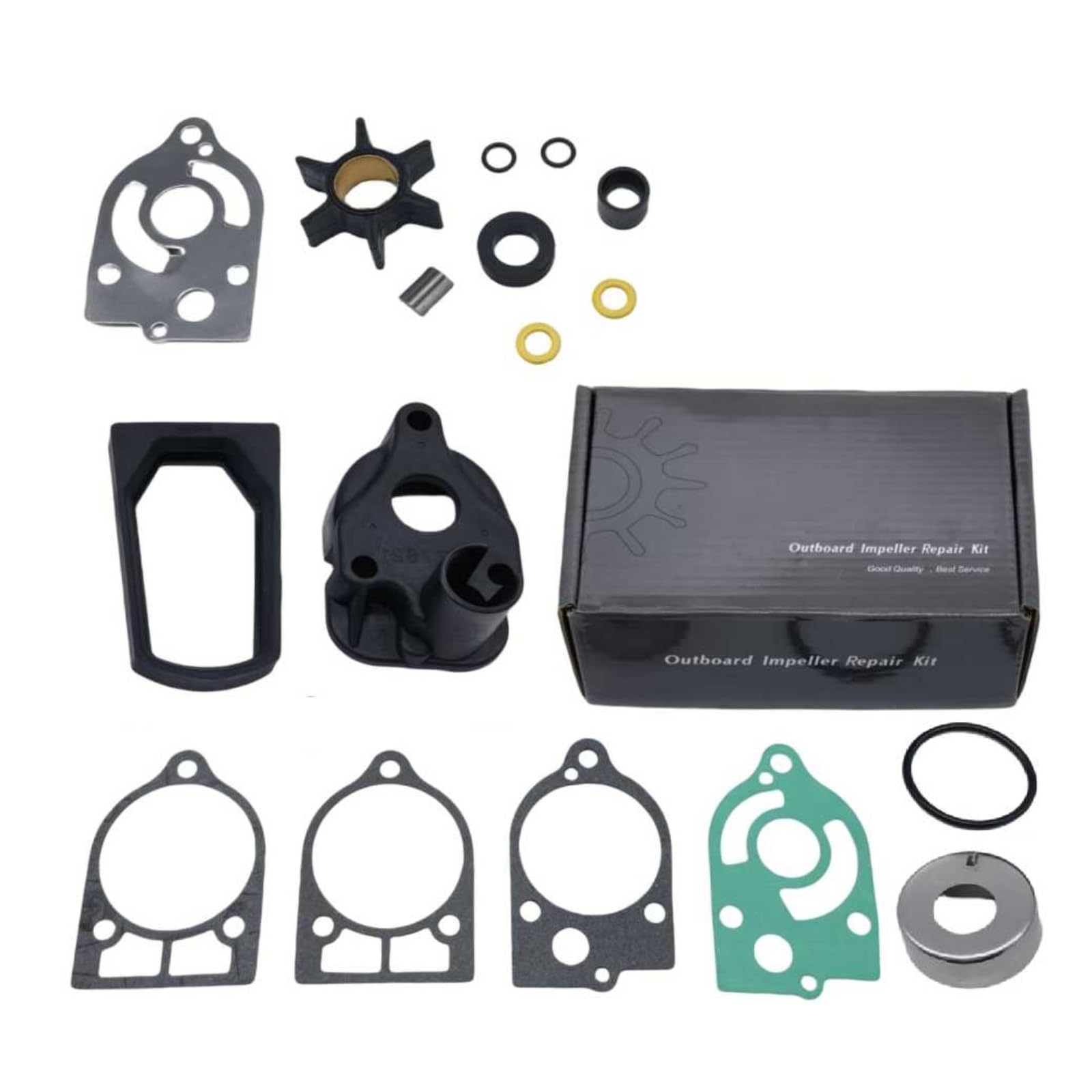 UanofCn 18-3324 Water Pump Impeller Kit with 89983T Impeller for Mercury Marine 2-Cycle 30-70 hp Outboard Engines 46-77177A3 Sierra 18-3324