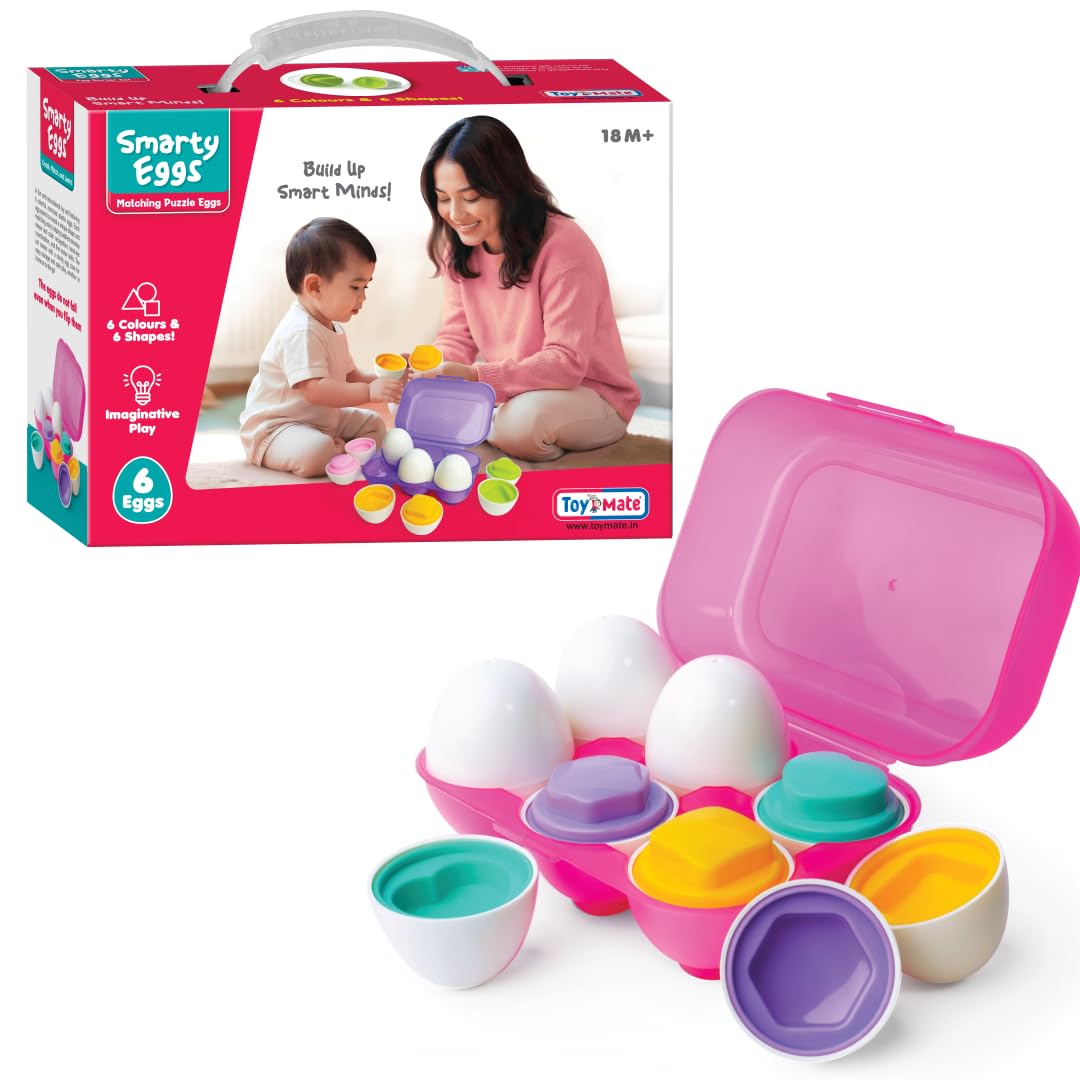 Toymate Smarty Eggs Matching Puzzle Egg Sorter Set for Toddlers 18M+ | Shape & Color Matching Learning Toy | Montessori Educational Gift for Boys & Girls | Fine Motor Skills Toy-image-32