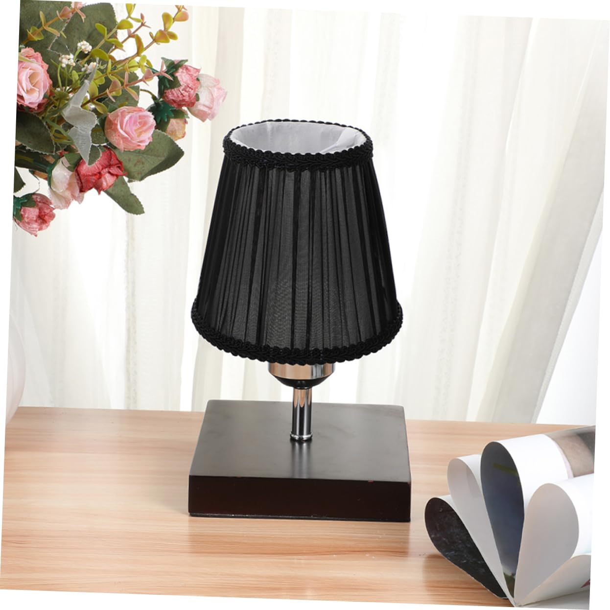 OSALADI Lot de 6 Abat-jour en Tissu à Clipser pour Lampe sur Pied et Lampe de Bureau, Couverture Légère Décorative pour Chambre et Salon, Style Simple Chic
