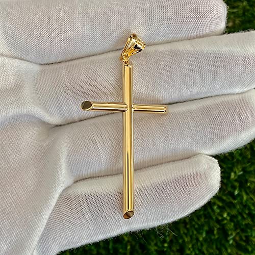 TGDJ 14k Yellow Gold Religious Classic Cross Charm Pendant - 5 Different4