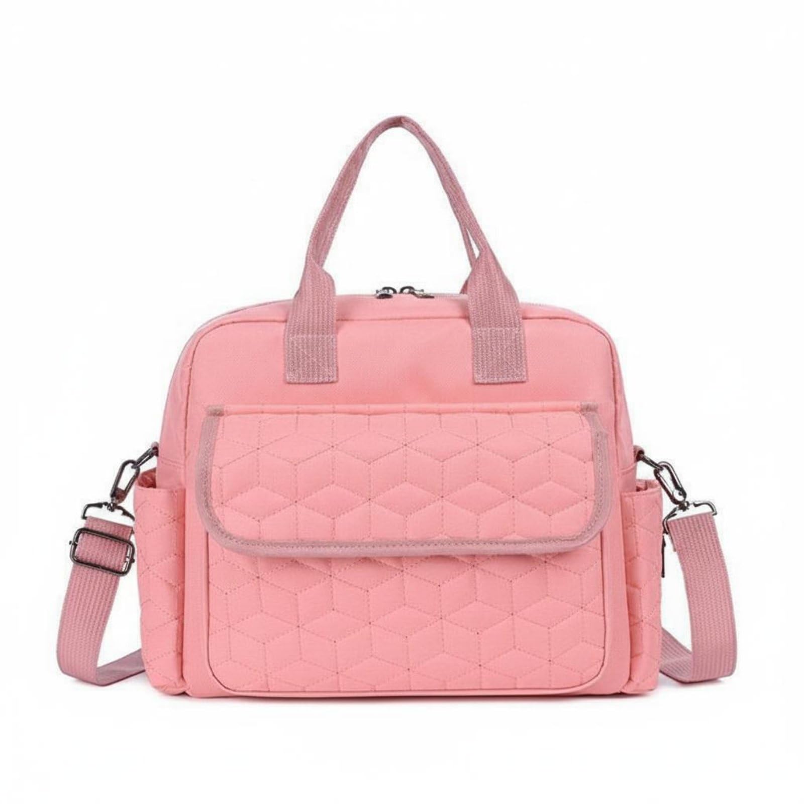 heavenglow Wear-Resistant Material Wet Dry Separation Mommy Bag Convertible Carry Options Large Capacity Mommy Bag Highly Organized Lightweight for Moms, New Parents, Travel, Outdoor Outings, Pink, Style 1-picture-45