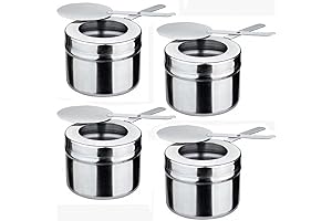 Premium 4-Pack Stainless Steel Sterno Holders for Chafing Dishes
