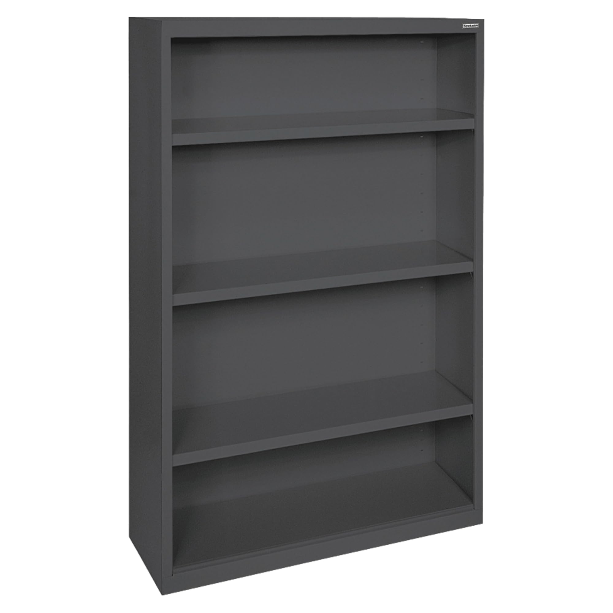 Lorell LLR41288 Fortress Series Steel Black Book Case, 34.5" x 13" x 60"