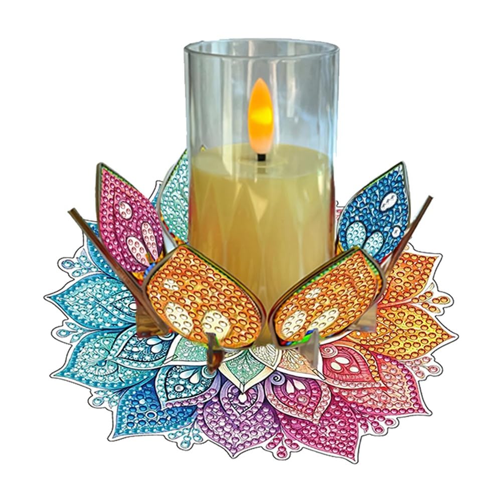 UDSKNV[KSL DIY PVC Art Painting Flower Candle Holders for Table Centerpieces, Home Decor, and Special Event Occasions
