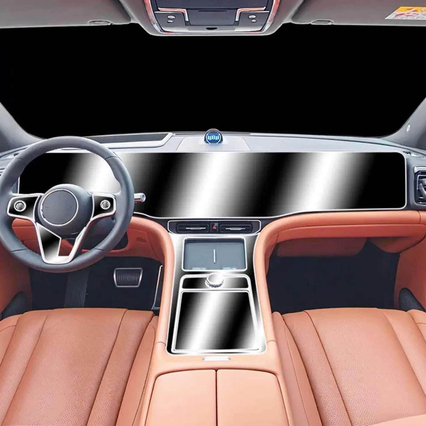 Car Interior Center Console Media Dashboard Navigation TPU Protector Film, for SERES AITO M9 2024 Anti-Scratch Accessories