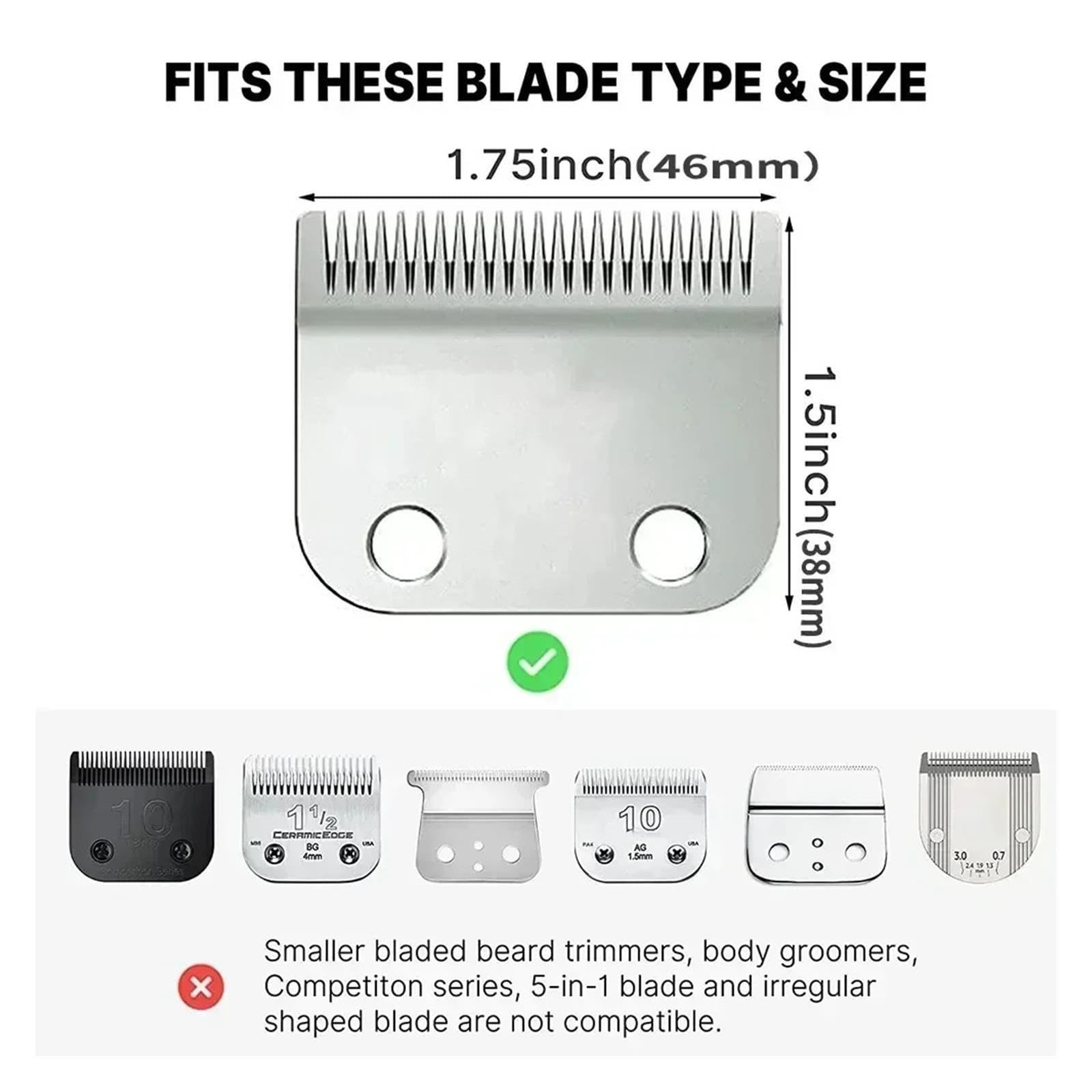 Peines De 8/10 Piezas Compatibles Con Wahl Y Kemei