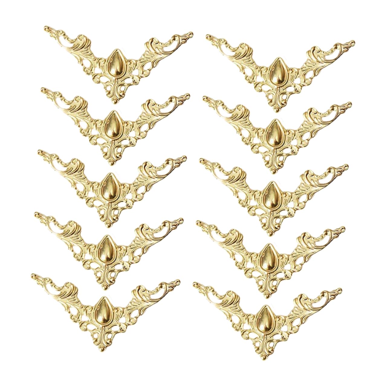 HAPINARY 20pcs Vintage Iron Book Corner Protector Sturdy Book Cover for Decorative Bookends Iron Folder Corner Protector for Home Dec