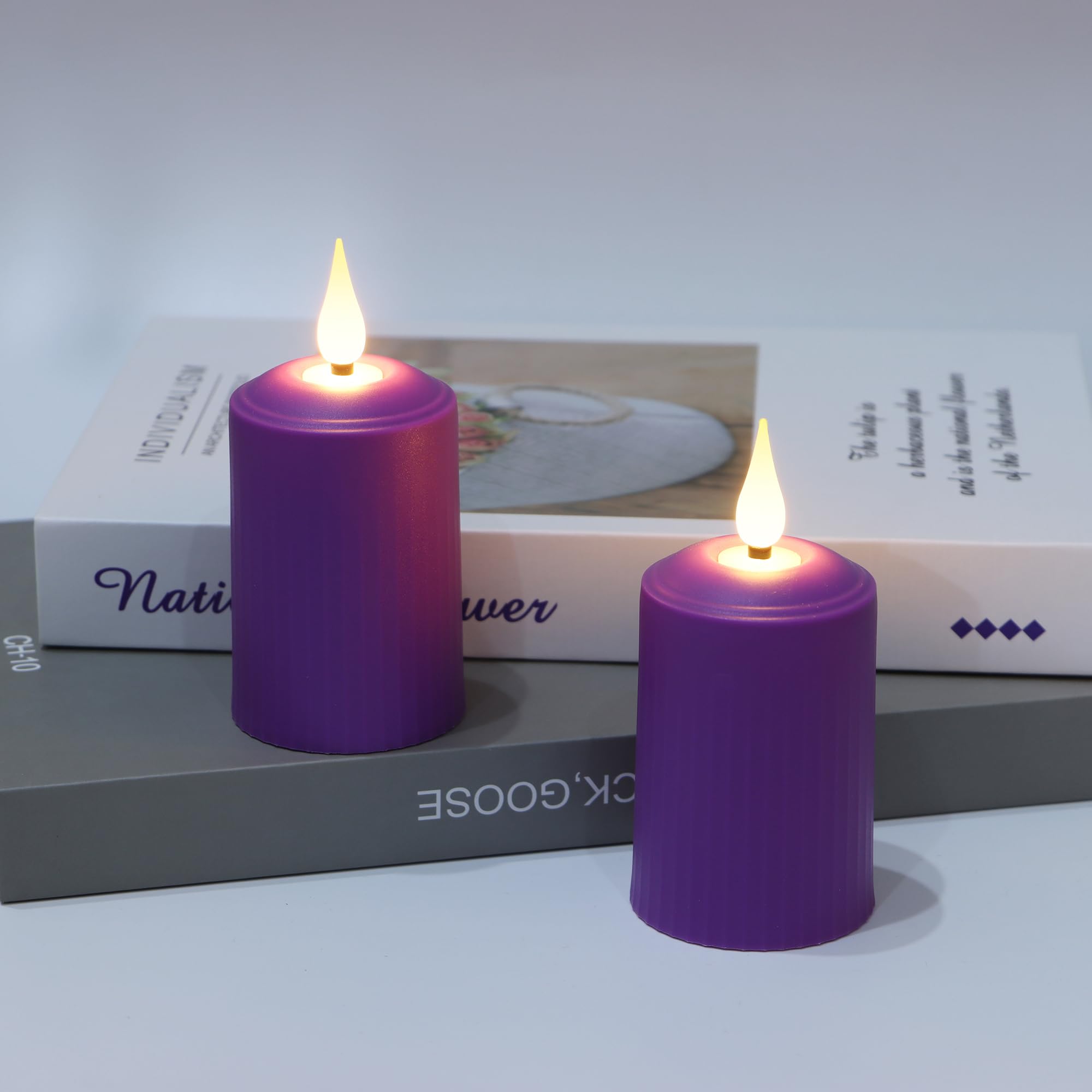 DRomance Candele tremolanti senza fiamma per esterni, con timer da 6