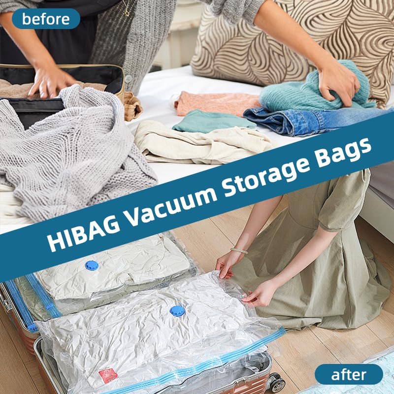 10 Pack Vacuum Storage Bags with Hand Pump,Double zipper sealing, 2 Jumbo + 4 Large + 4 Medium Vacuum Seal Bags for Clothing,Blankets,Comforters (10, Electric Pump)