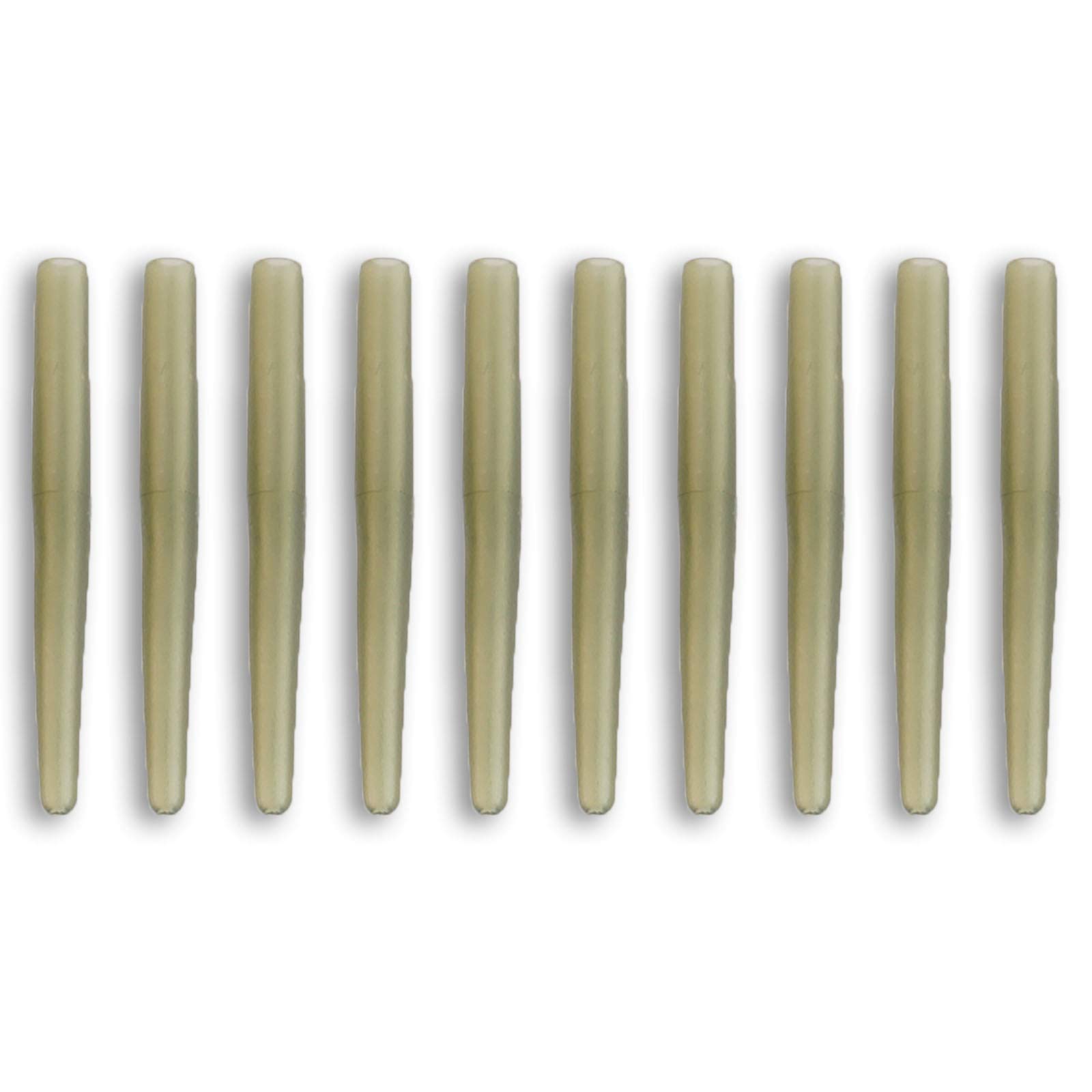 Bank Tackle Anti Tangle Sleeves Small 25mm Rig Making Carp Fishing Tackle Terminal Tackle - 5 Colours Available (Trans Green, x 50 Pack)