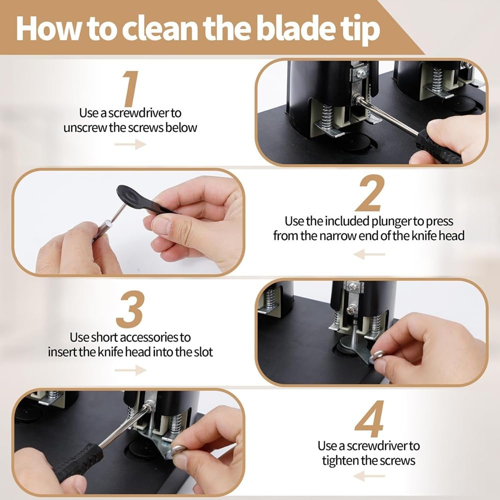 Taglierina Sostituibile, Punch Professionale A 3 Fori, Capacità di 150 Fogli, Manico Ergonomico, Vassoio Grande